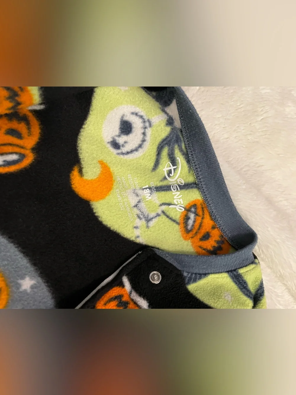 Disney Nightmare Before Christmas Footed Onesie -  size 18 month